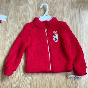 3T , Minnie Mouse fleece jacket color red